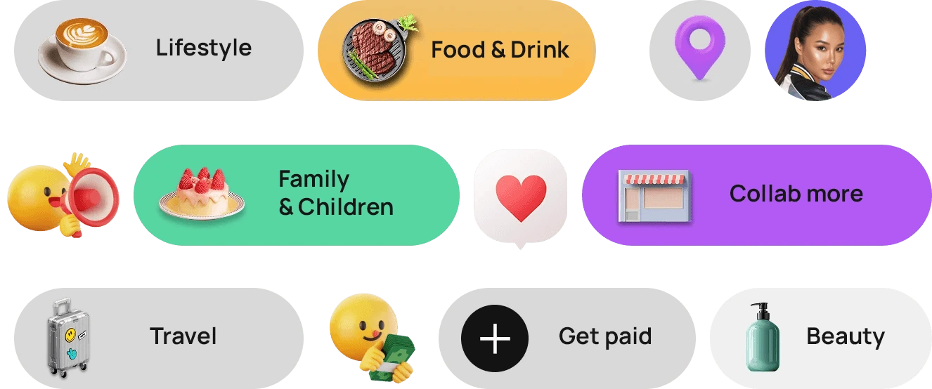 Lifestyle, Food & Drink, Family & Children, Travel, Beauty — Collab more. Get paid.